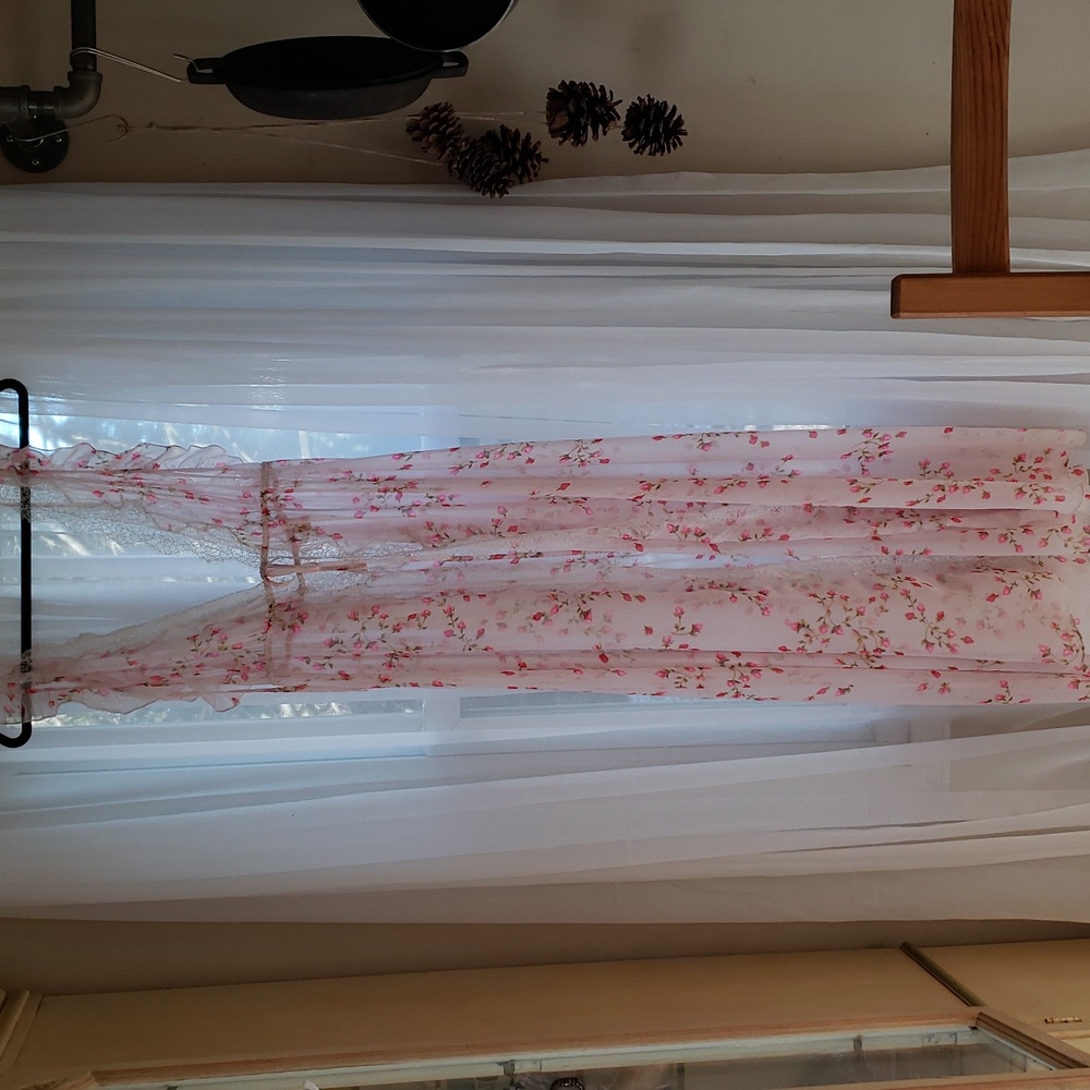 Victoria's Secret Pink Floral Lace Chemise